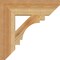 Ekena Millwork Merced Slat Rough Sawn Bracket, Western Red Cedar, 4"W x 16"D x 16"H BKT04X16X16MRC06RWR - alternate 4